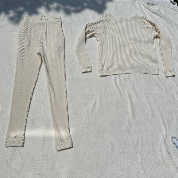 Baserange Basic Sweatshirt + Sweatpants Set Off White Small $268 Organic Cotton - Picture 10 of 16